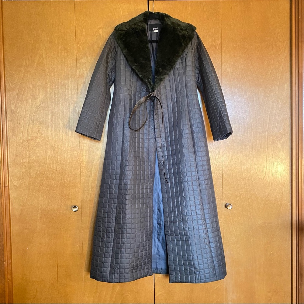 O’2nd Quilted Belted Open Trench Coat
